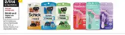 CVS Schick/Skintimate 4 ct., 12 ct. or Schick Xtreme 3 ct. disposable razors offer