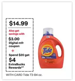 CVS Tide 73-84 oz offer