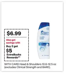 CVS Head & Shoulders 10.6-12.5 oz (excludes Clinical Strength and BARE) offer