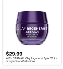 CVS ALL Olay Regenerist Eyes, Whips or Ingredients Collections offer