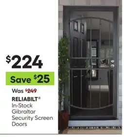 Lowe's In-Stock Gibraltar Security Screen Doors offer