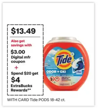 CVS Tide PODS 18-42 ct offer