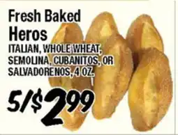 Western Beef Fresh Baked Heros offer