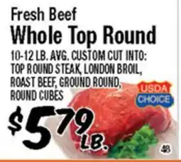 Western Beef Fresh Beef Whole Top Round offer