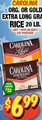 Western Beef CAROLINA ORG. OR GOLD EXTRA LONG GRAIN RICE offer