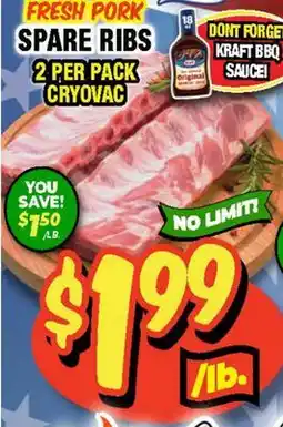 Western Beef FRESH PORK SPARE RIBS offer