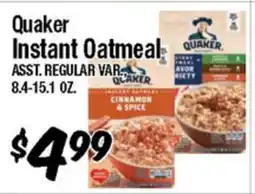 Western Beef Quaker Instant Oatmeal offer