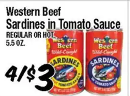 Western Beef Western Beef Sardines in Tomato Sauce offer