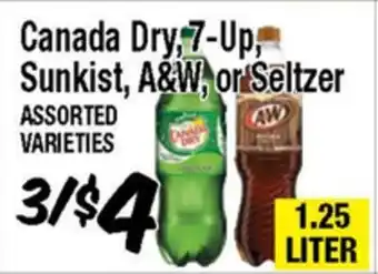 Western Beef Canada Dry, 7-Up, Sunkist, A&W, or Seltzer offer