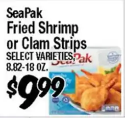 Western Beef SeaPak Fried Shrimp or Clam Strips offer