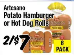 Western Beef Artesano Potato Hamburger or Hot Dog Rolls offer