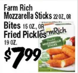 Western Beef Farm Rich Mozzarella Sticks 22 OZ., OR Bites 15 OZ., OR Fried Pickles 19 OZ offer