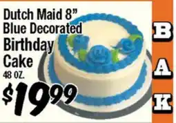 Western Beef Dutch Maid 8 Blue Decorated Birthday Cake offer