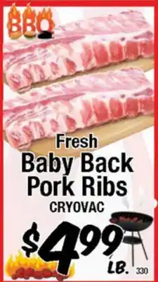 Western Beef Fresh Baby Back Pork Ribs offer