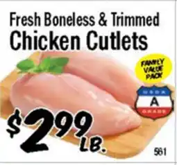 Western Beef Fresh Boneless & Trimmed Chicken Cutlets offer