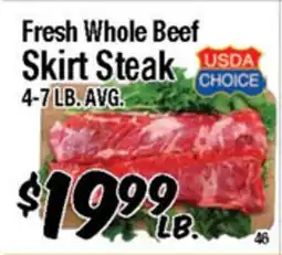 Western Beef Fresh Whole Beef Skirt Steak offer
