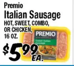 Western Beef Premio Italian Sausage HOT, SWEET, COMBO, OR CHICKEN, 16 OZ offer