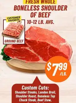 Western Beef FRESH WHOLE BONELESS SHOULDERS OF BEEF offer