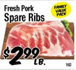 Western Beef Fresh Pork Spare Ribs offer