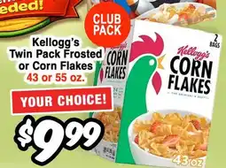 Western Beef Kellogg's Twin Pack Frosted or Corn Flakes offer