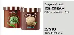 Bristol Farms Dreyer's Grand ICE CREAM offer