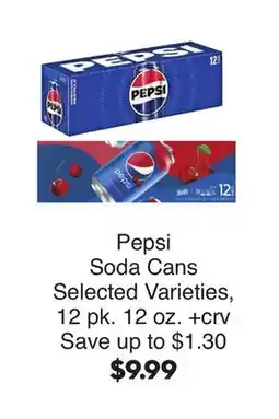 Bristol Farms Pepsi Soda Cans offer