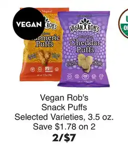 Bristol Farms Vegan Rob's Snack Puffs offer