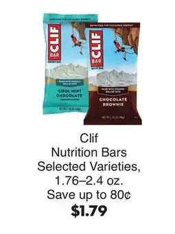 Bristol Farms Clif Nutrition Bars offer