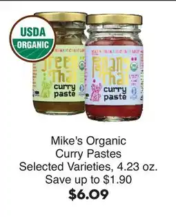 Bristol Farms Mike's Organic Curry Pastes offer