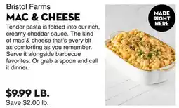 Bristol Farms Bristol Farms MAC & CHEESE offer