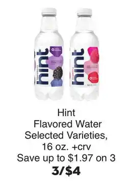 Bristol Farms Hint Flavored Water offer