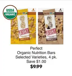 Bristol Farms Perfect Organic Nutrition Bars offer
