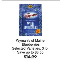 Bristol Farms Wyman's of Maine Blueberries offer