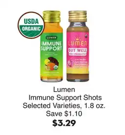 Bristol Farms Lumen Immune Support Shots offer