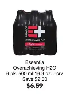 Bristol Farms Essentia Overachieving H2O offer