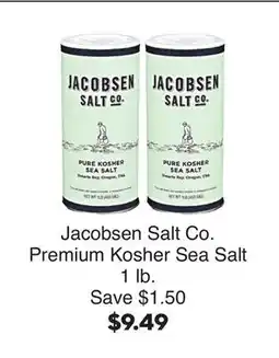 Bristol Farms Jacobsen Salt Co. Premium Kosher Sea Salt offer