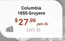 Standard Market Columbia 1655 Gruyere offer