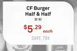 Standard Market CF Burger Half & Half offer