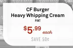 Standard Market CF Burger Heavy Whipping Cream offer
