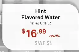 Standard Market Hint Flavored Water offer