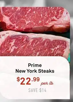 Standard Market Prime New York Steaks offer