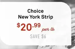 Standard Market Choice New York Strip offer