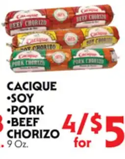La Chiquita Food Market CACIQUE SOY PORK BEEF CHORIZO offer