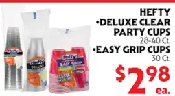 La Chiquita Food Market HEFTY •DELUXE CLEAR PARTY CUPS 28-40 Ct. •EASY GRIP CUPS 30 Ct offer
