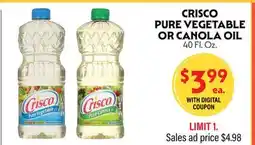 La Chiquita Food Market CRISCO PURE VEGETABLE OR CANOLA OIL offer