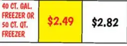 Ollie's 40 CT. GAL. FREEZER OR 50 CT. QT. FREEZER offer