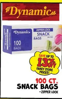 Ollie's DYNAMIC 100 CT. SNACK BAGS offer