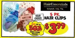 Ollie's HAIR ESSENTIALS 5 PK. HAIR CLIPS offer