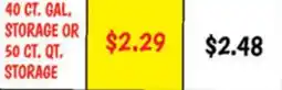 Ollie's 40 CT. GAL. STORAGE OR 50 CT. QT. STORAGE offer
