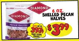 Ollie's DIAMOND OF CALIFORNIA 6 OZ. SHELLED PECAN HALVES offer